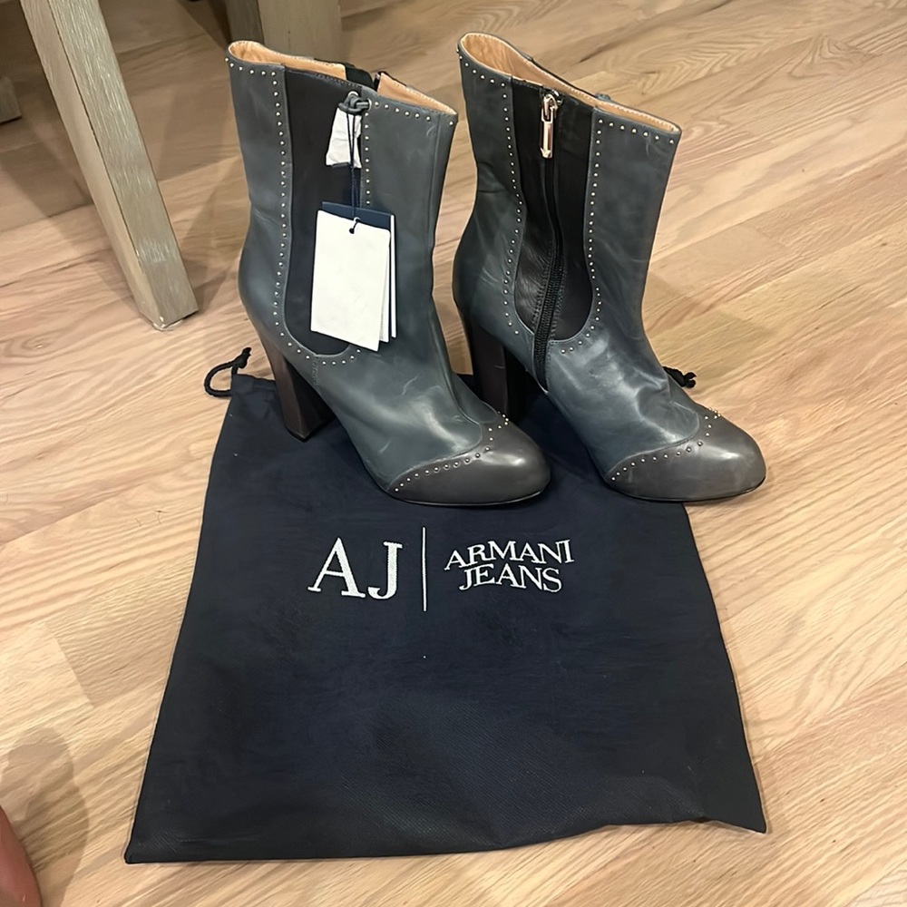 Armani Jean Leather Boots